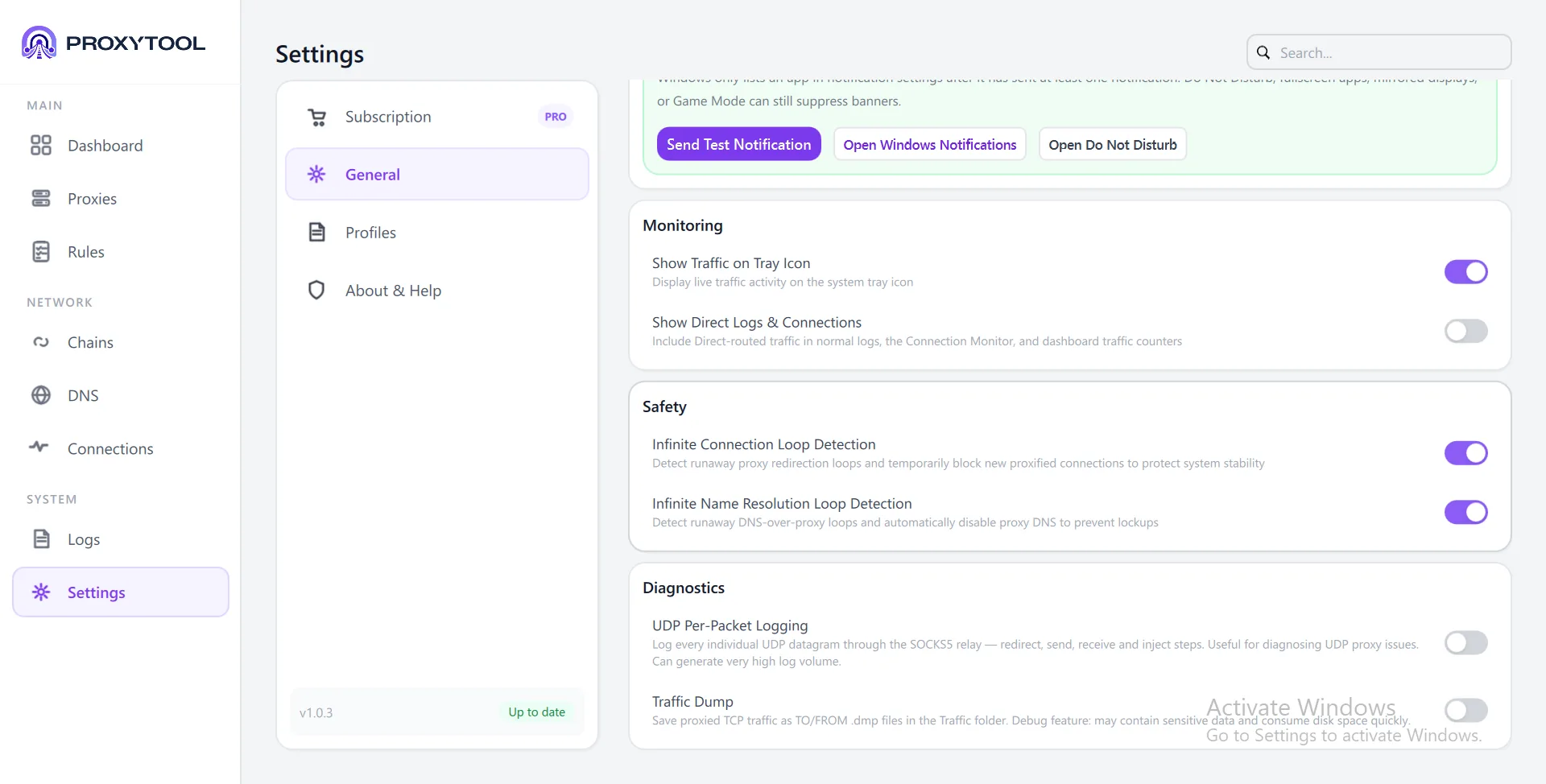 General — Monitoring, safety, and diagnostics